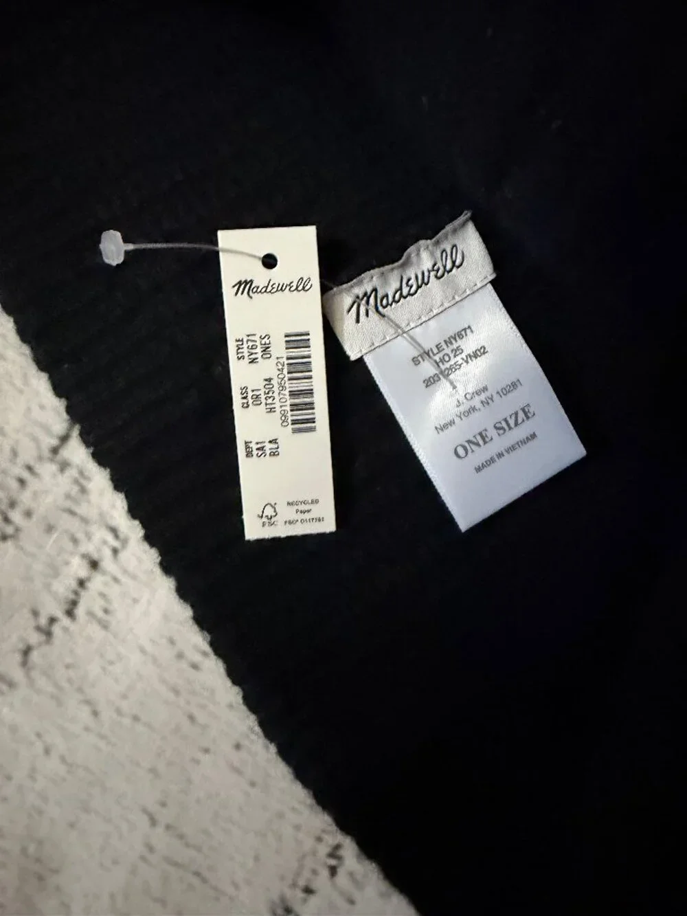 Madewell Cashmere Wool Scarf Beanie Set